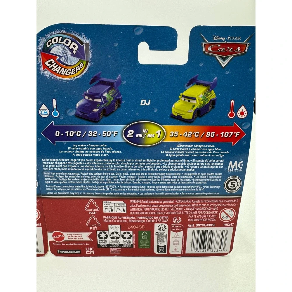 Disney Pixar Cars Color Changers DJ & Baby Quadratorquosaur On The Road 2-Pack‎